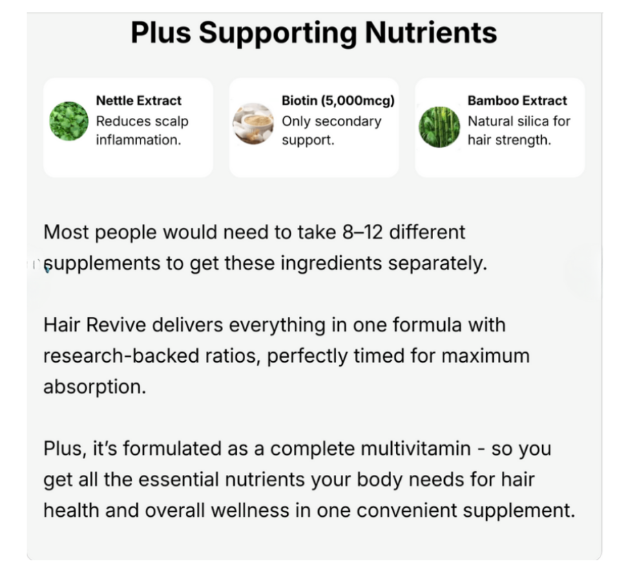 Hair Growth Revitalize Gummies