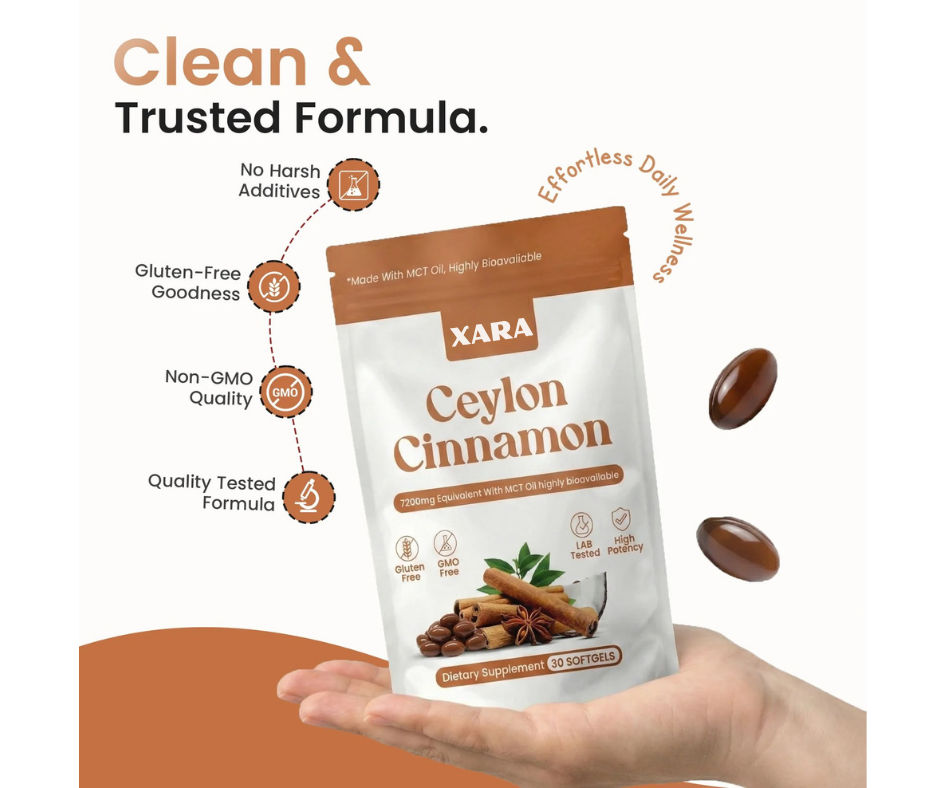Ceylon Cinnamon 7200mg Equivalent with MCT Oil