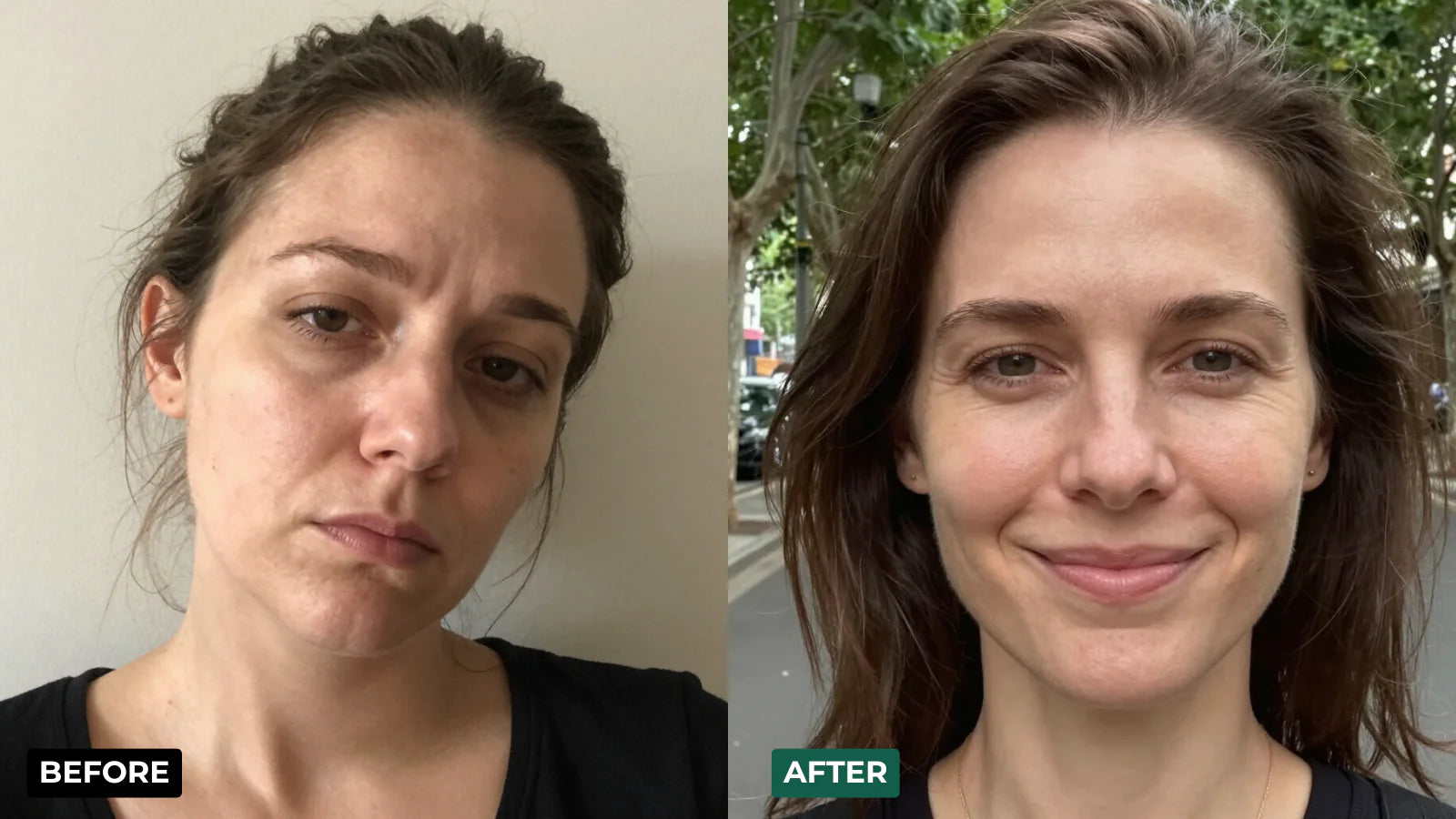 Hero before after