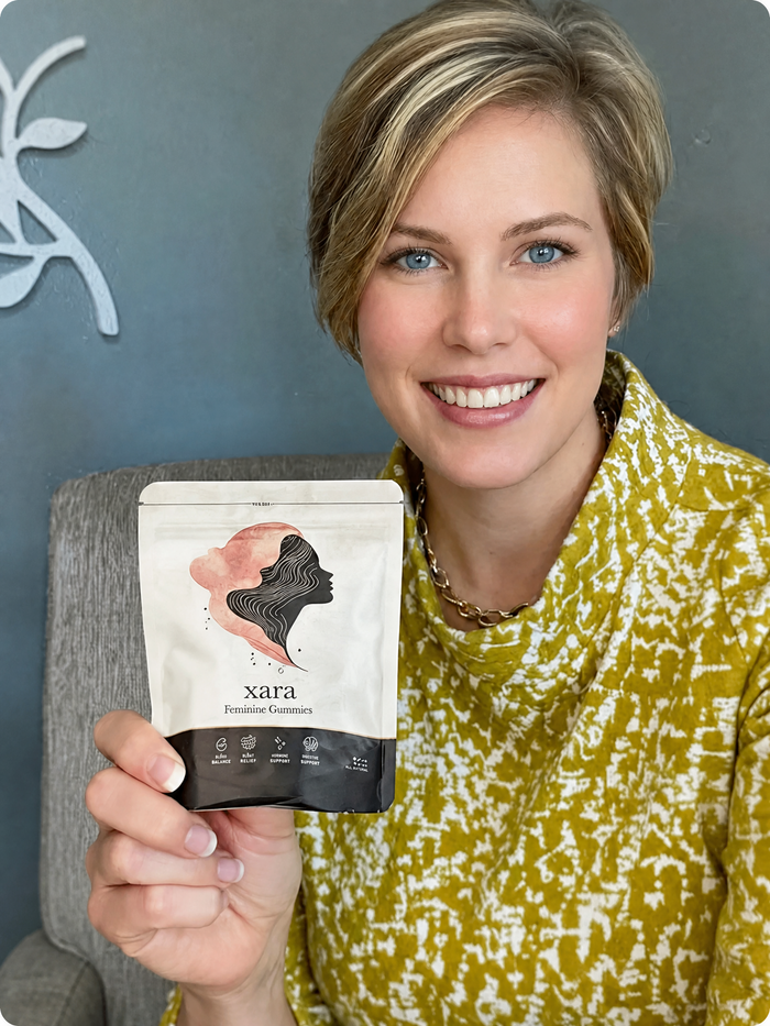 Customer holding product