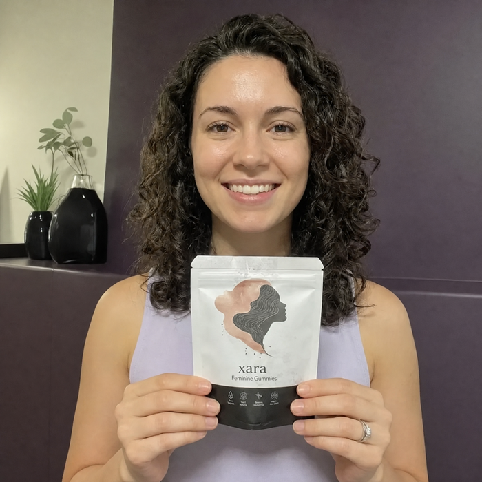 Customer holding product