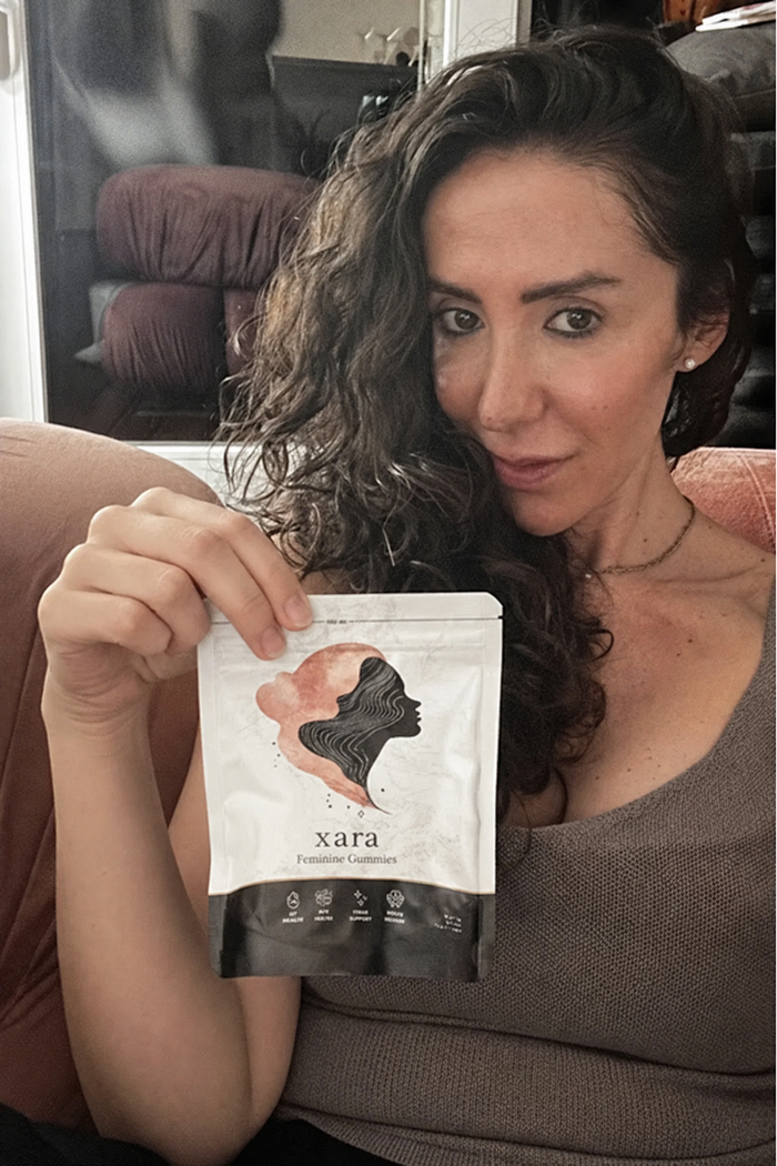 Customer holding product