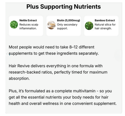 Hair Growth Revitalize Gummies