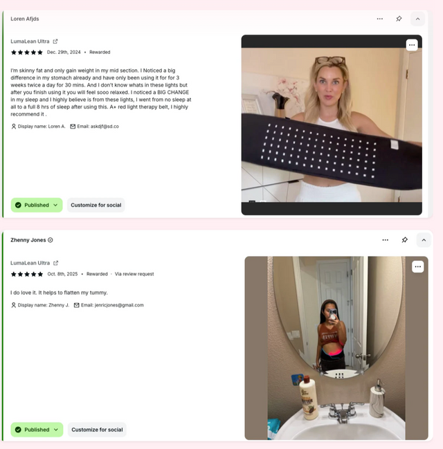 Customer review