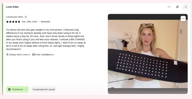 Customer review